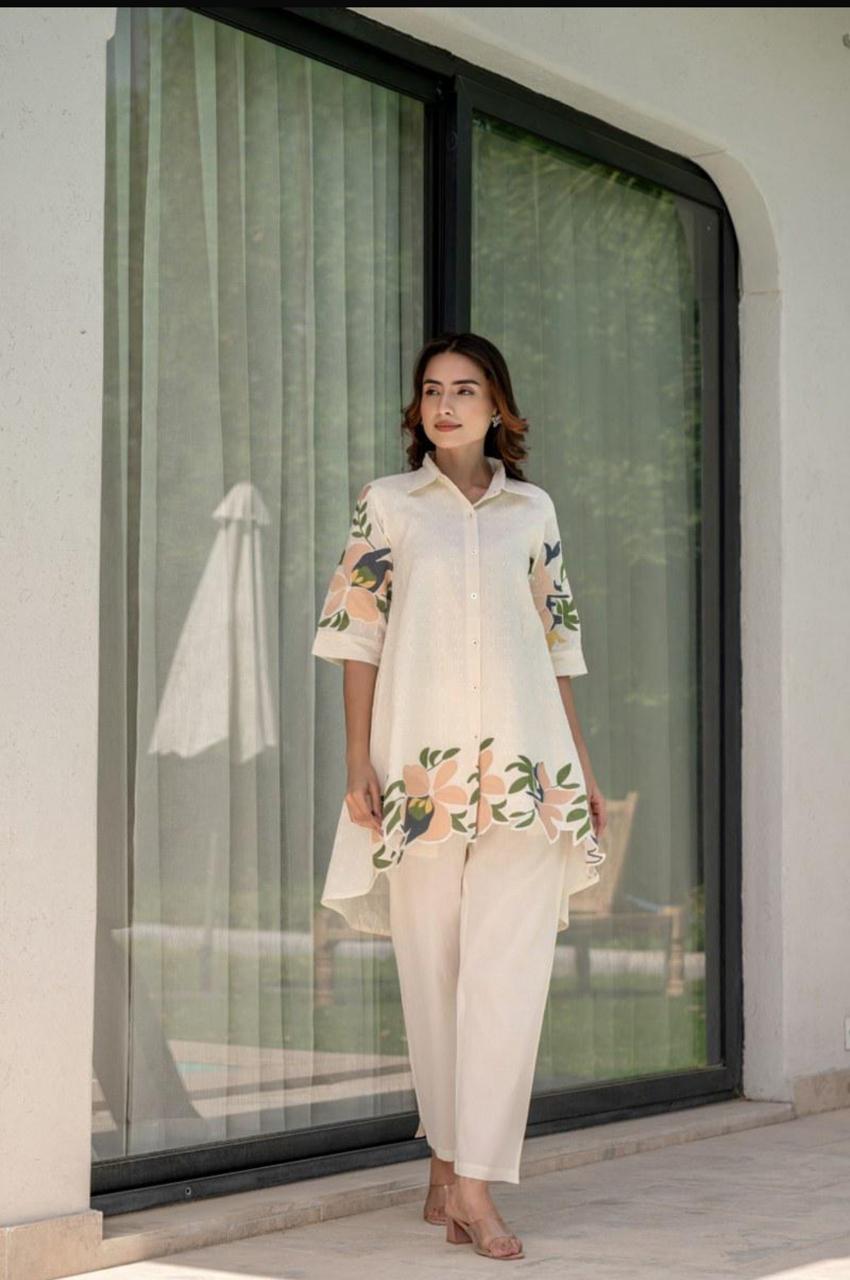 Cotton Dobi Suit with Colorful Thread Embroidery co-ord set