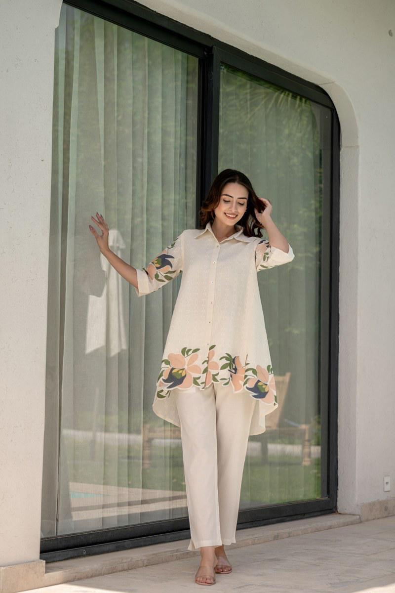 Cotton Dobi Suit with Colorful Thread Embroidery co-ord set