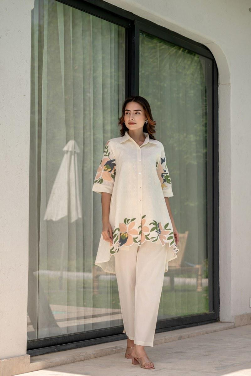 Cotton Dobi Suit with Colorful Thread Embroidery co-ord set