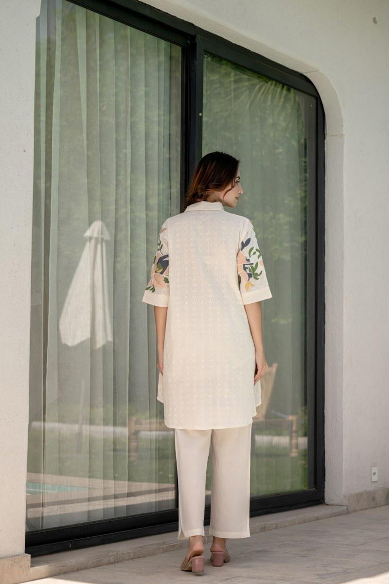 Cotton Dobi Suit with Colorful Thread Embroidery co-ord set